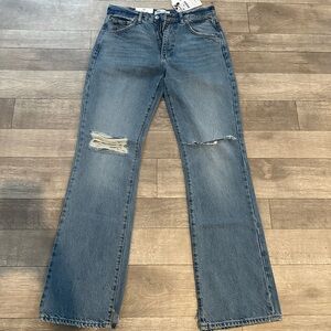 Zara Distressed Blue Denim Jeans